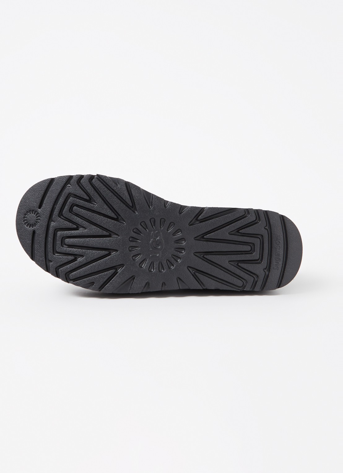 UGG Classic Ultra Mini Platform enkellaarsje van suède - detail 3 zwart