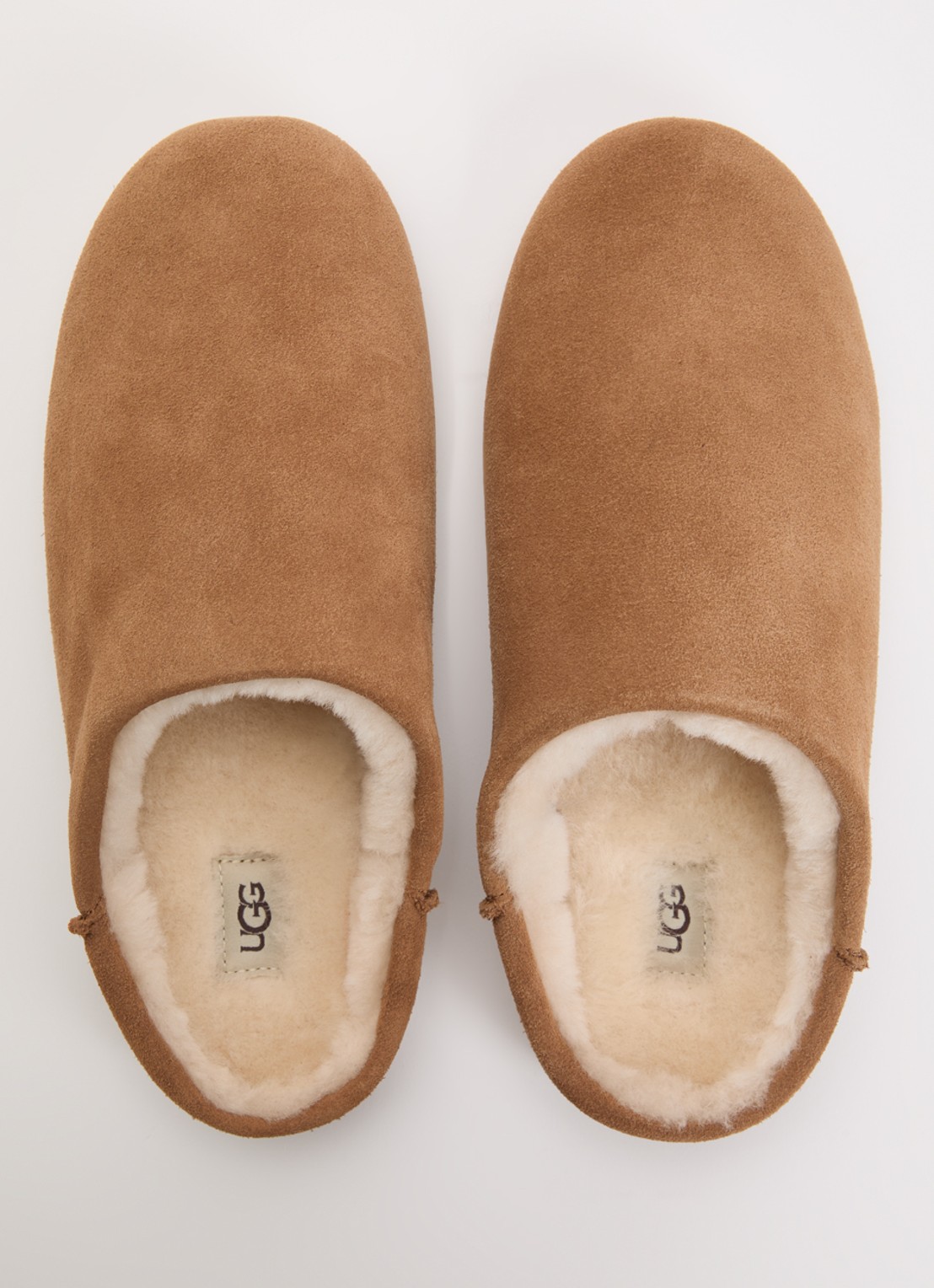 UGG Elea pantoffel van suède  - detail 2 cognac