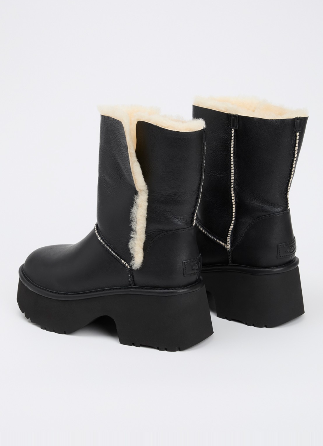 UGG Esmee laars van leer - achterkant zwart
