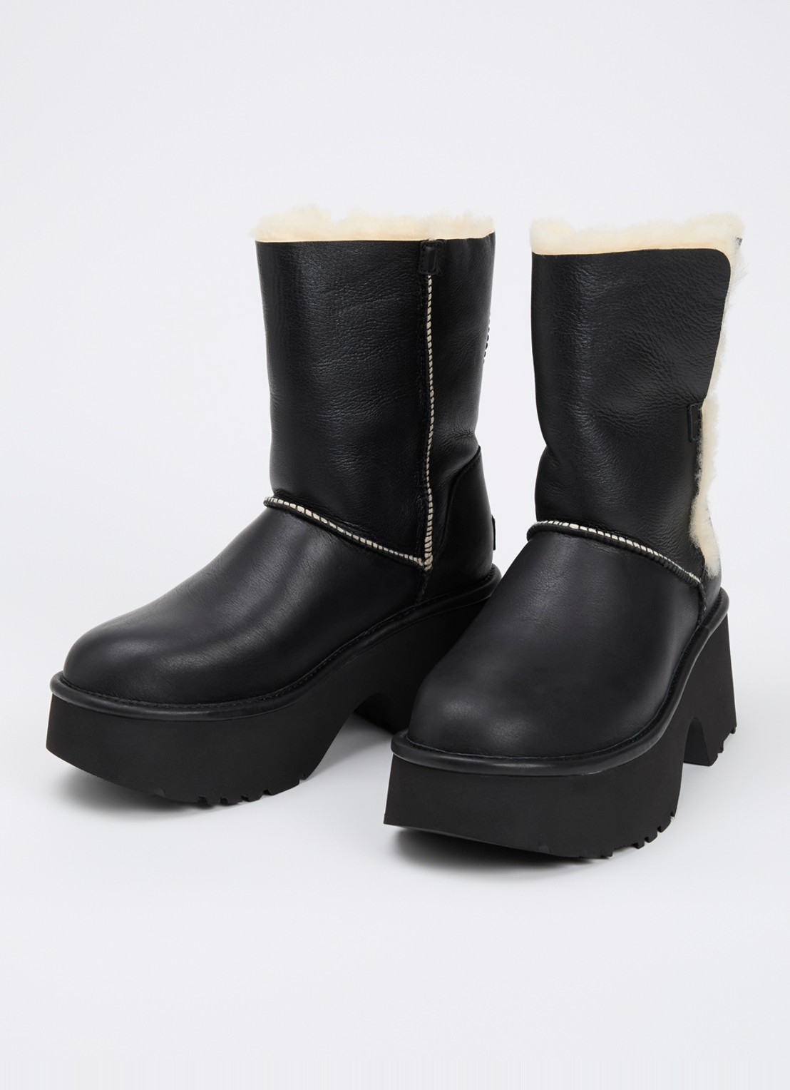 UGG Esmee laars van leer - detail 3 zwart