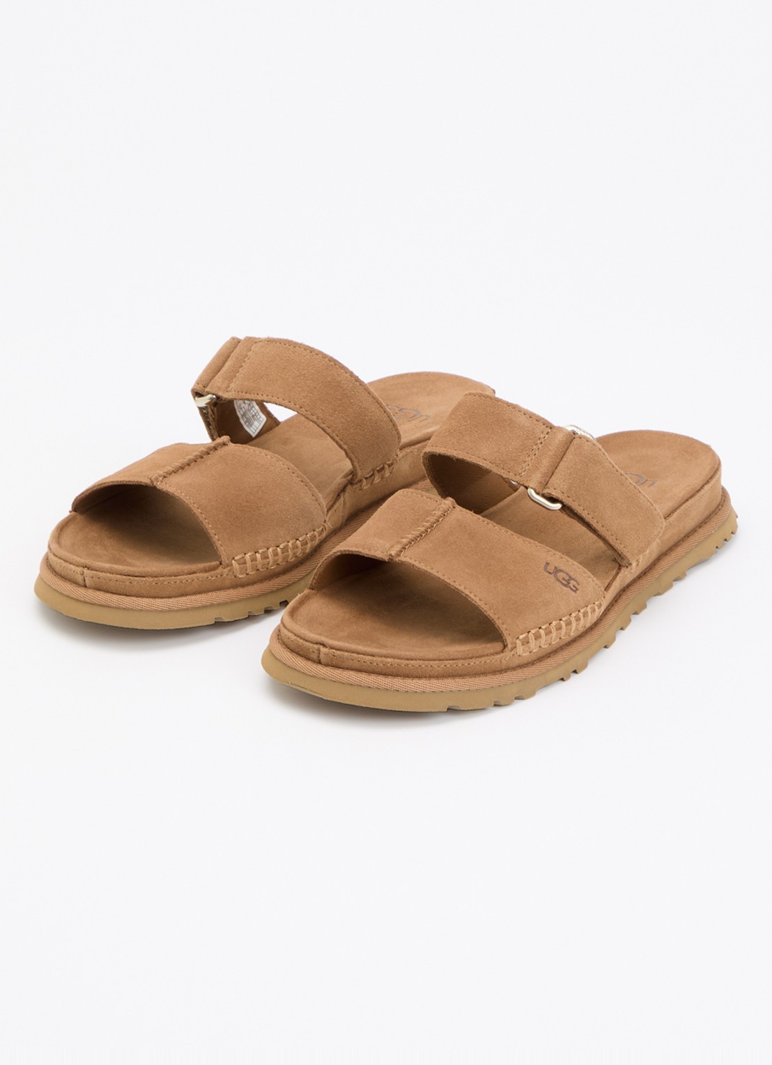 UGG Golden Gaze slipper van suède - voorkant 4 cognac
