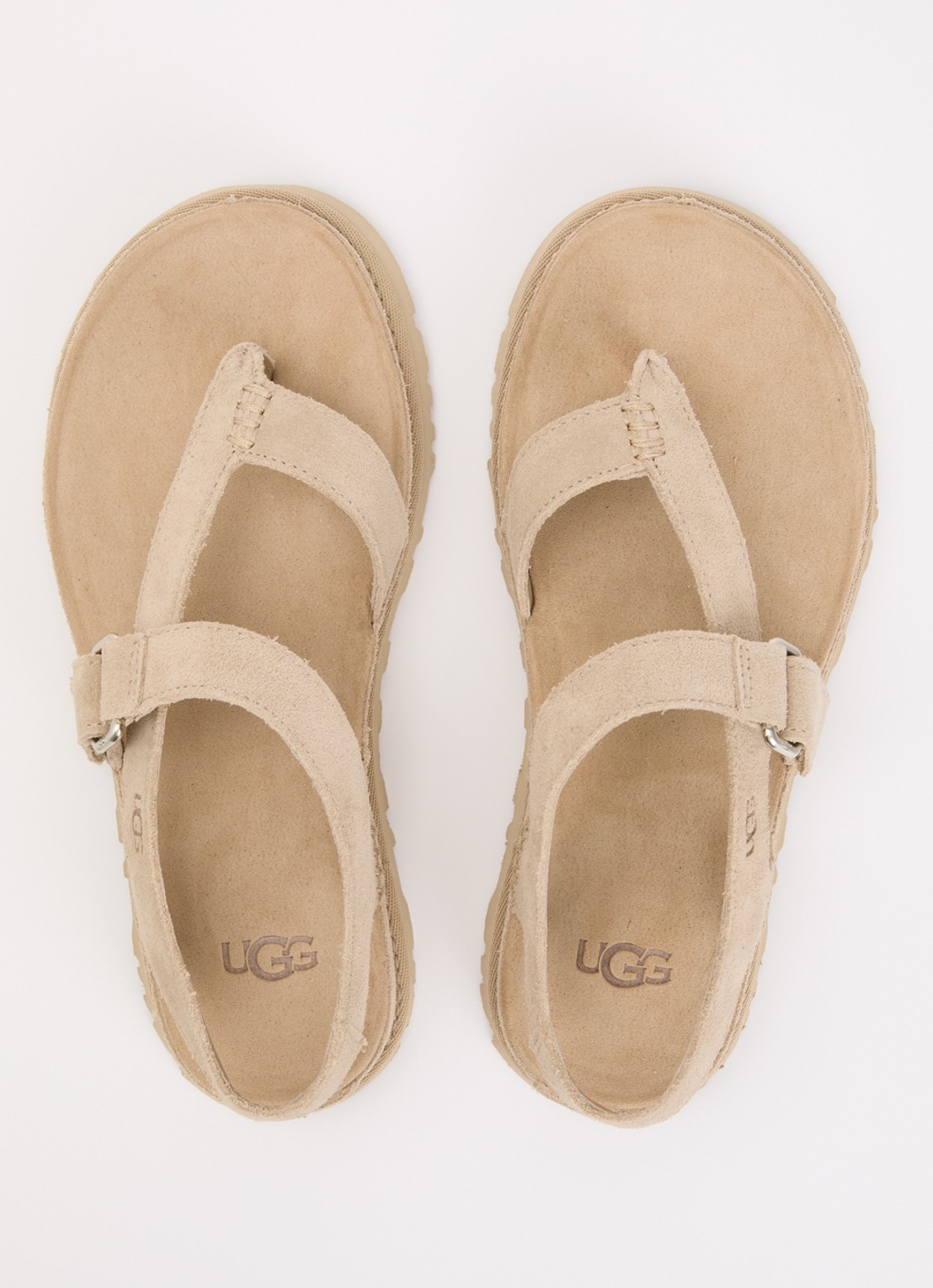 UGG GoldenGaze Toe Post sandaal van suède - detail 4 zand