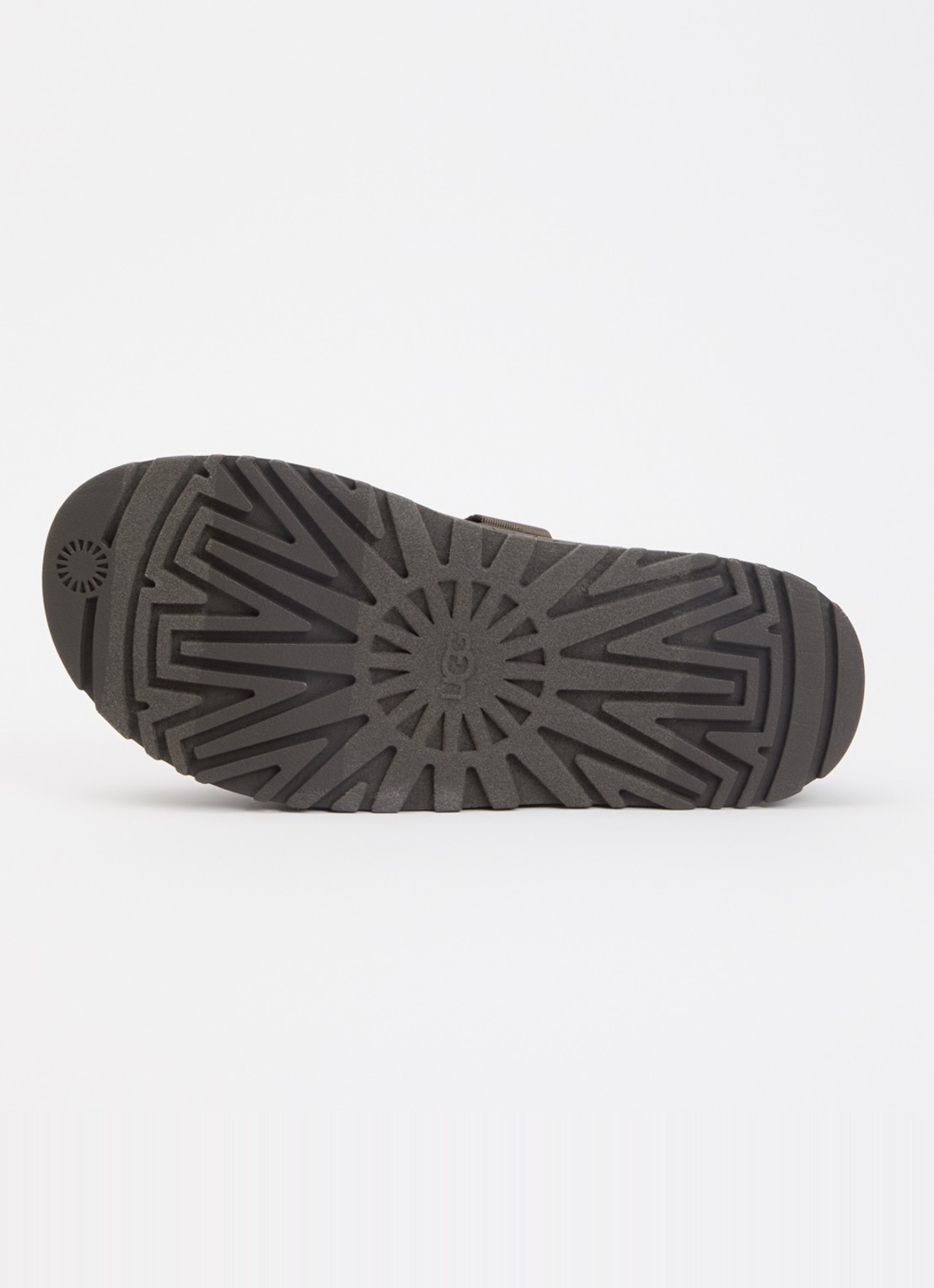 UGG GoldenGlow Embossed sandaal met plateauzool en crocostructuur - detail 5 bronsgroen