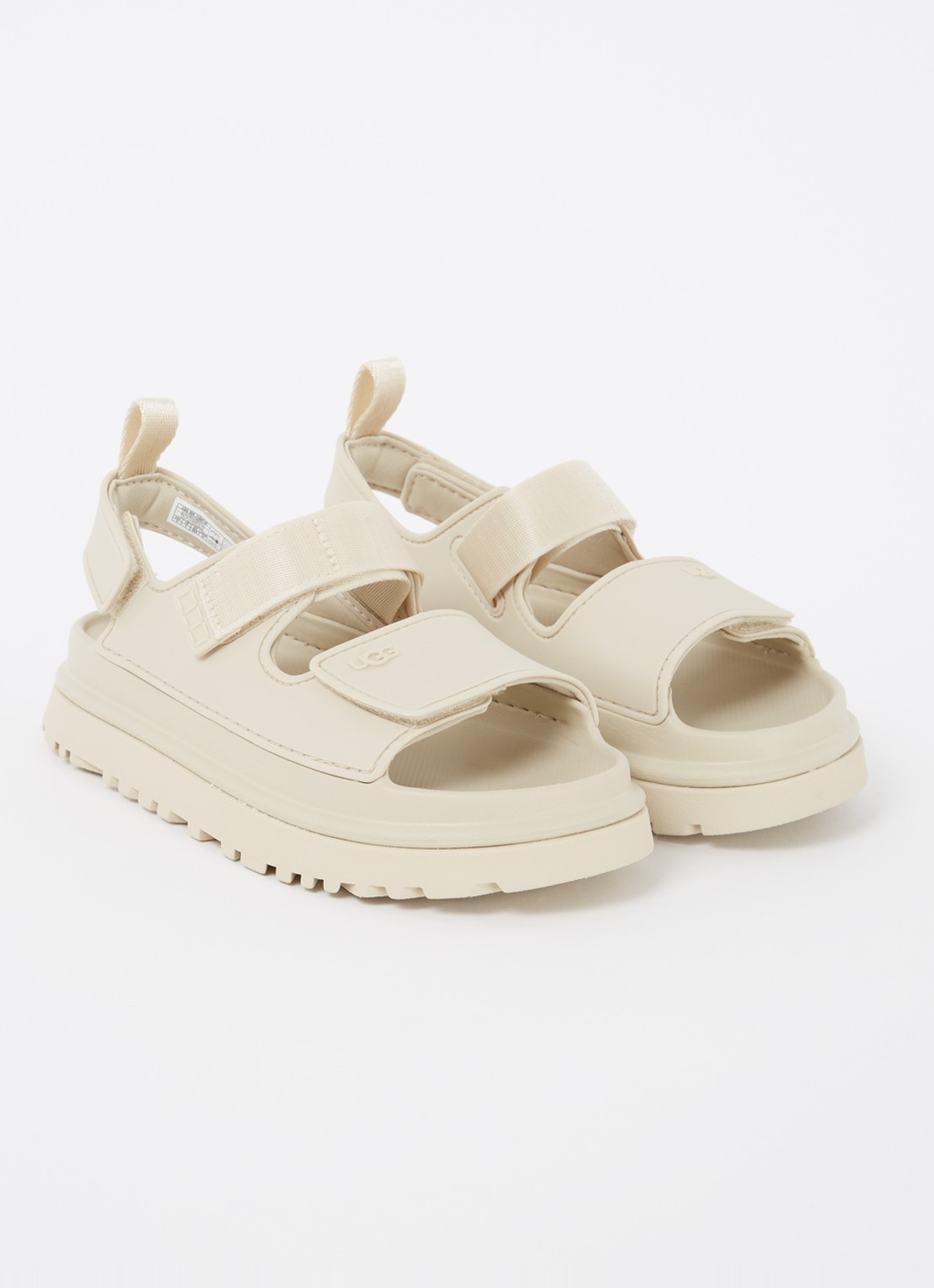 UGG Goldenglow sandaal met logo - voorkant 2 beige