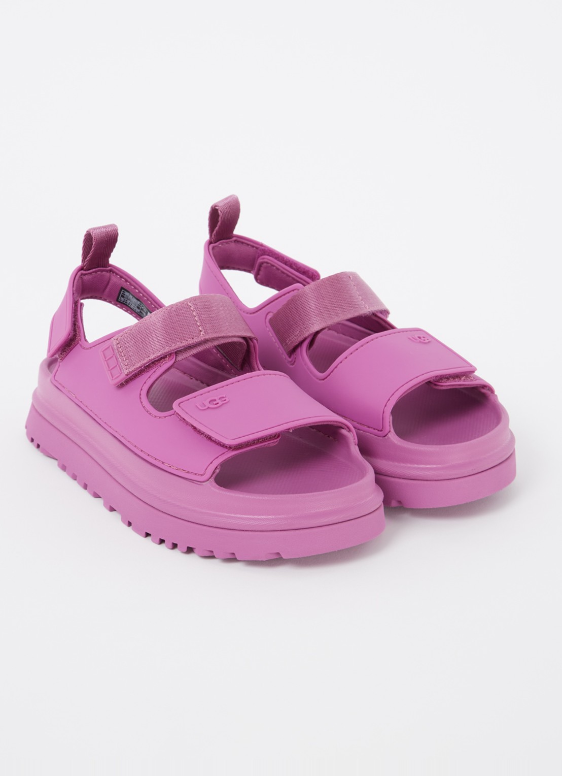 UGG Goldenglow sandaal met logo - voorkant 3 roze