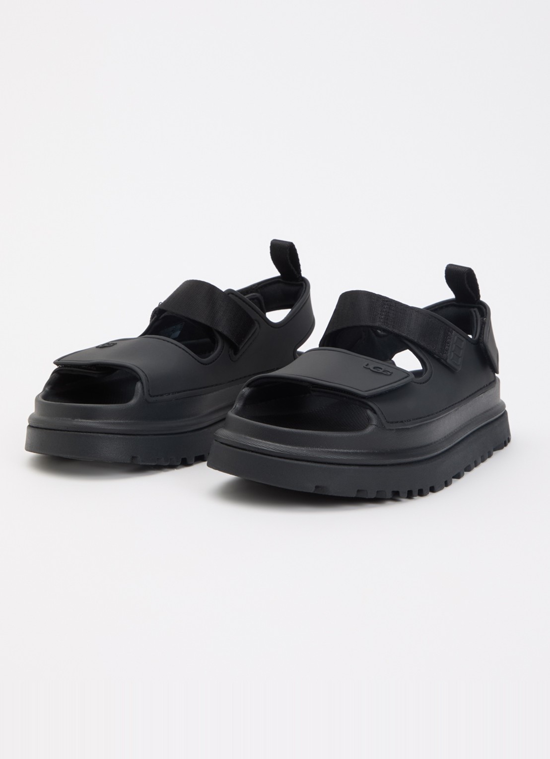 UGG Goldenglow sandaal met logo - voorkant 4 zwart