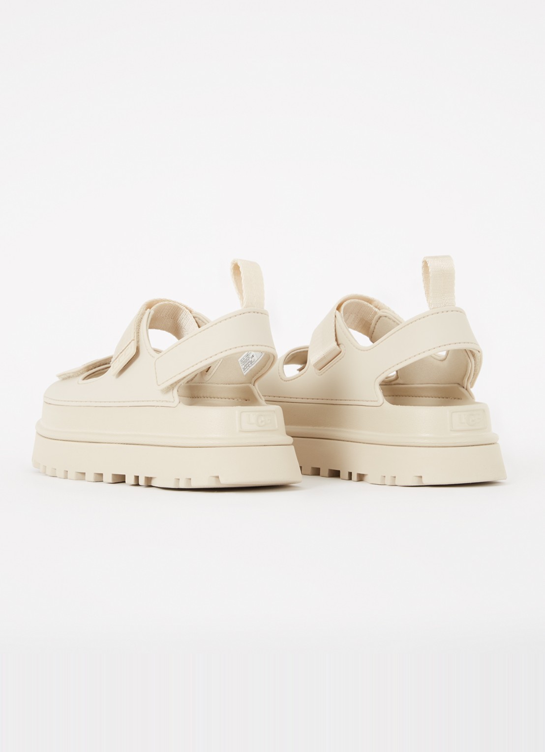 UGG Goldenglow sandaal met logo - achterkant 2 creme
