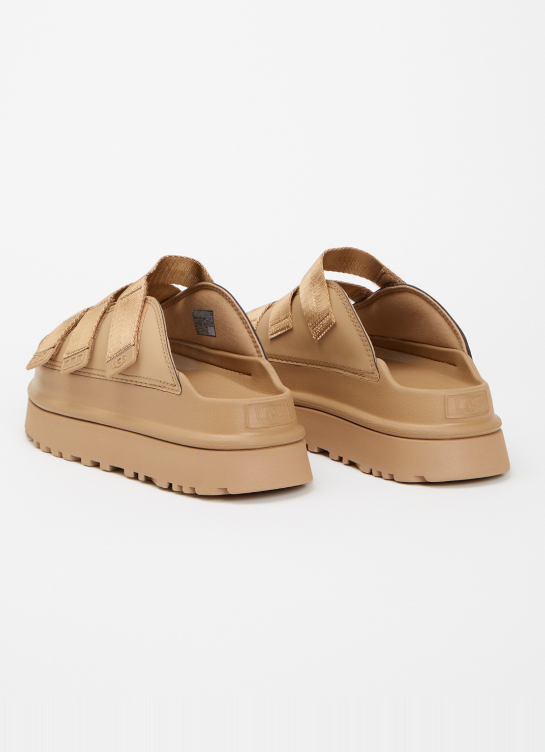 UGG Goldenglow slipper met logo - achterkant camel
