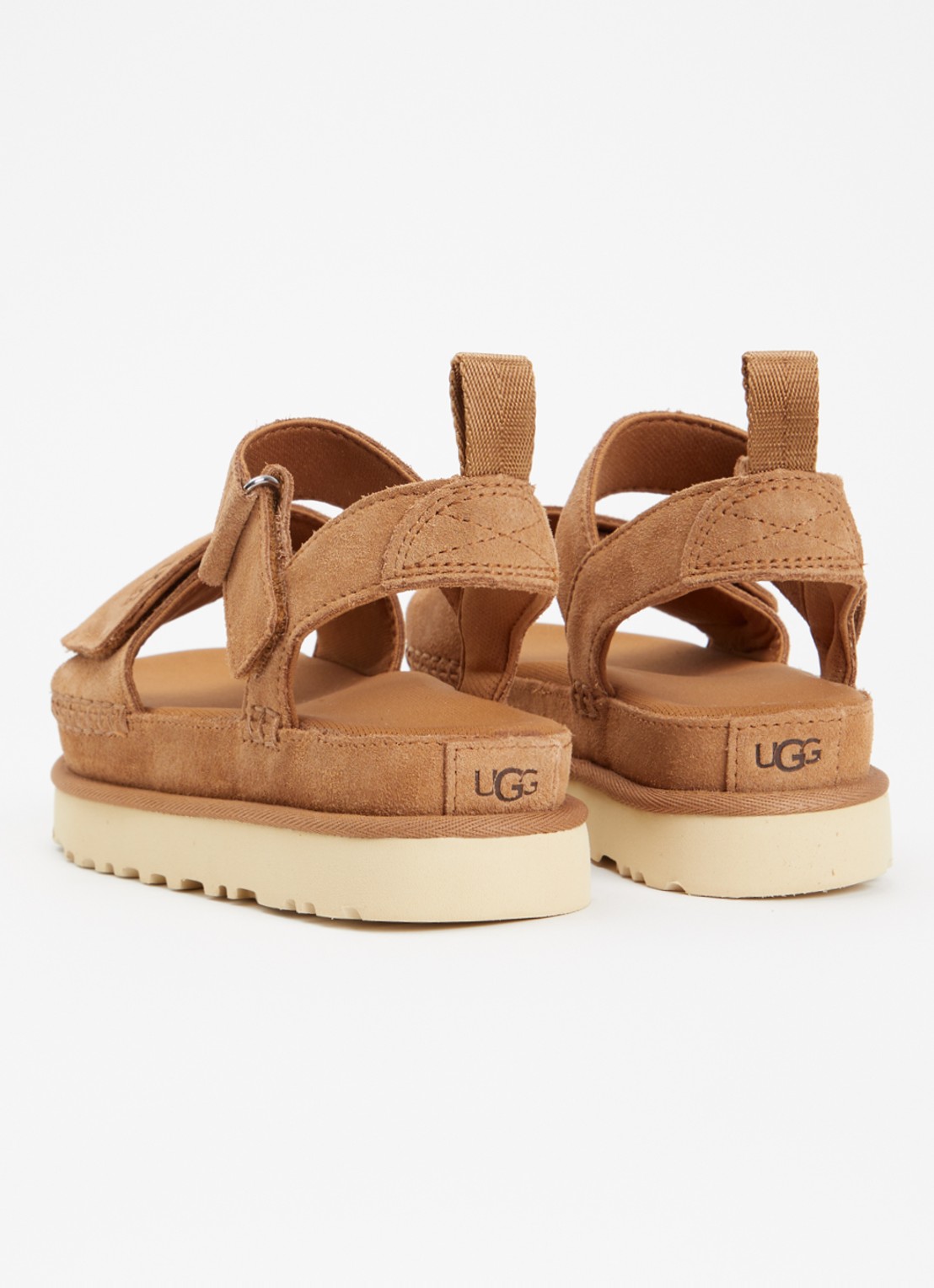 UGG Goldenstar sandaal van suède - achterkant kastanjebruin