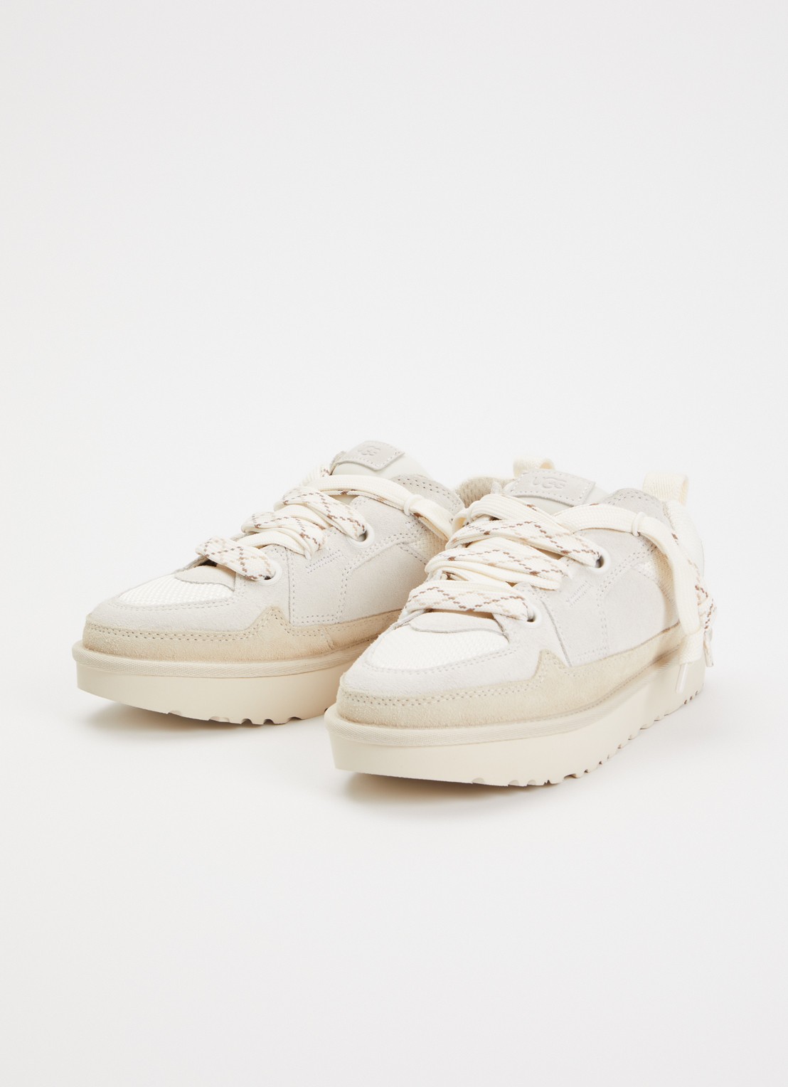 UGG Lo Lowmel sneaker van suède met mesh details - detail 2 beige