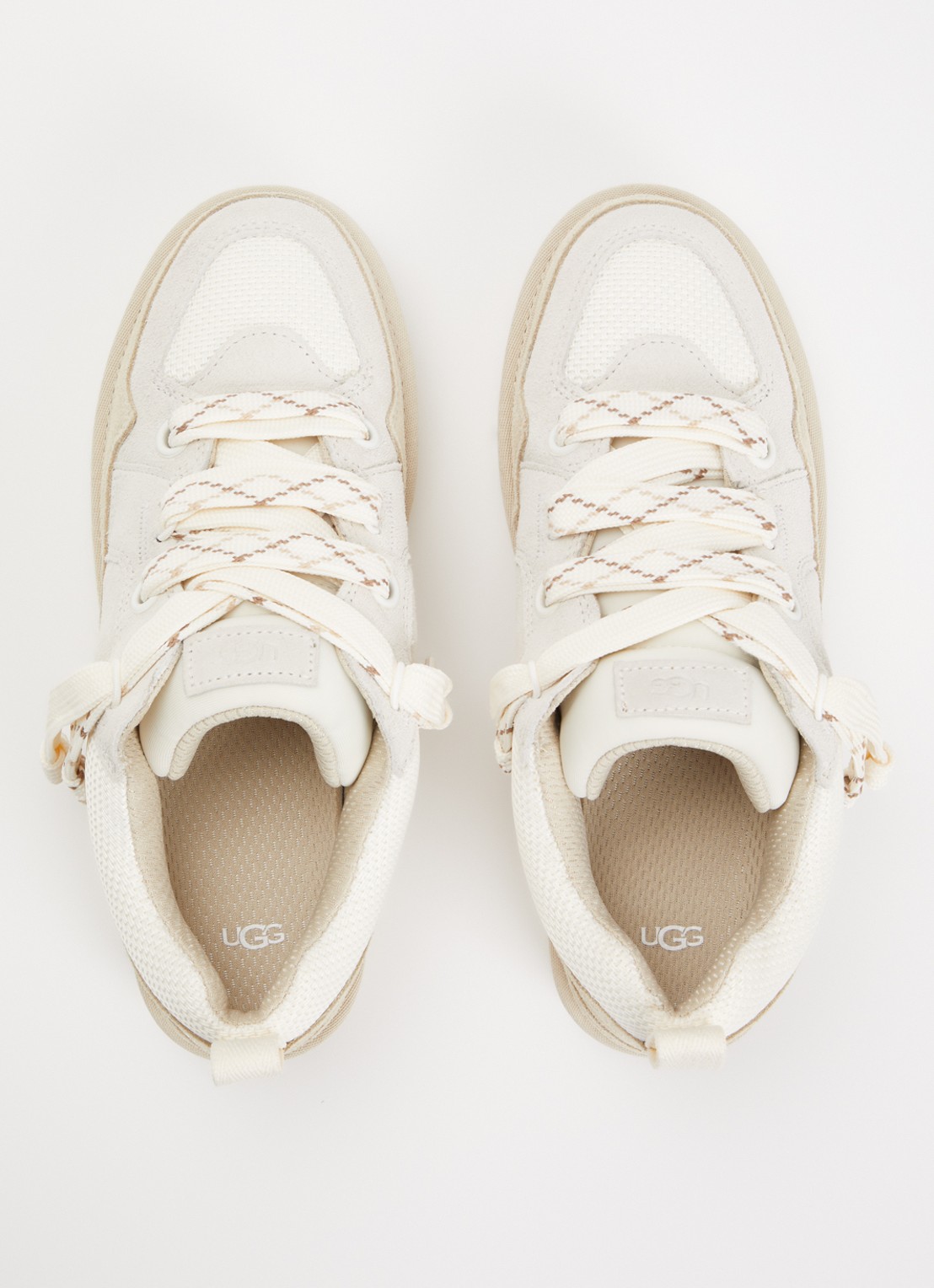 UGG Lo Lowmel sneaker van suède met mesh details - detail 3 beige