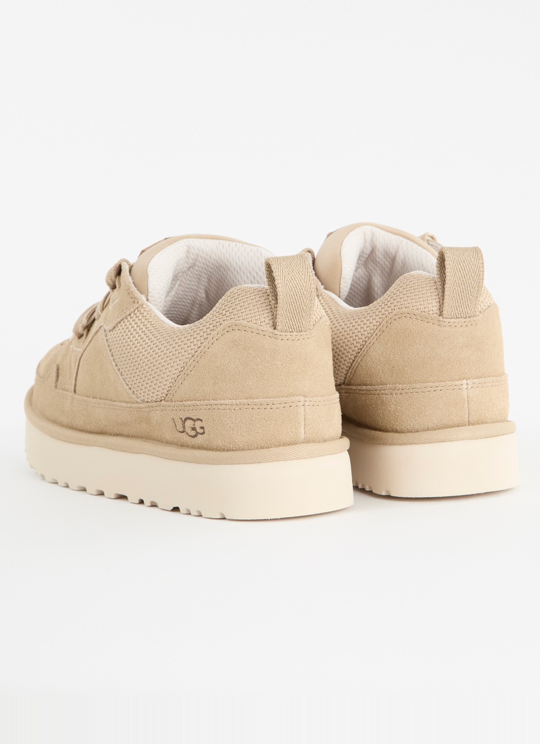 UGG Lo Lowmel sneaker van suède met mesh details - achterkant camel