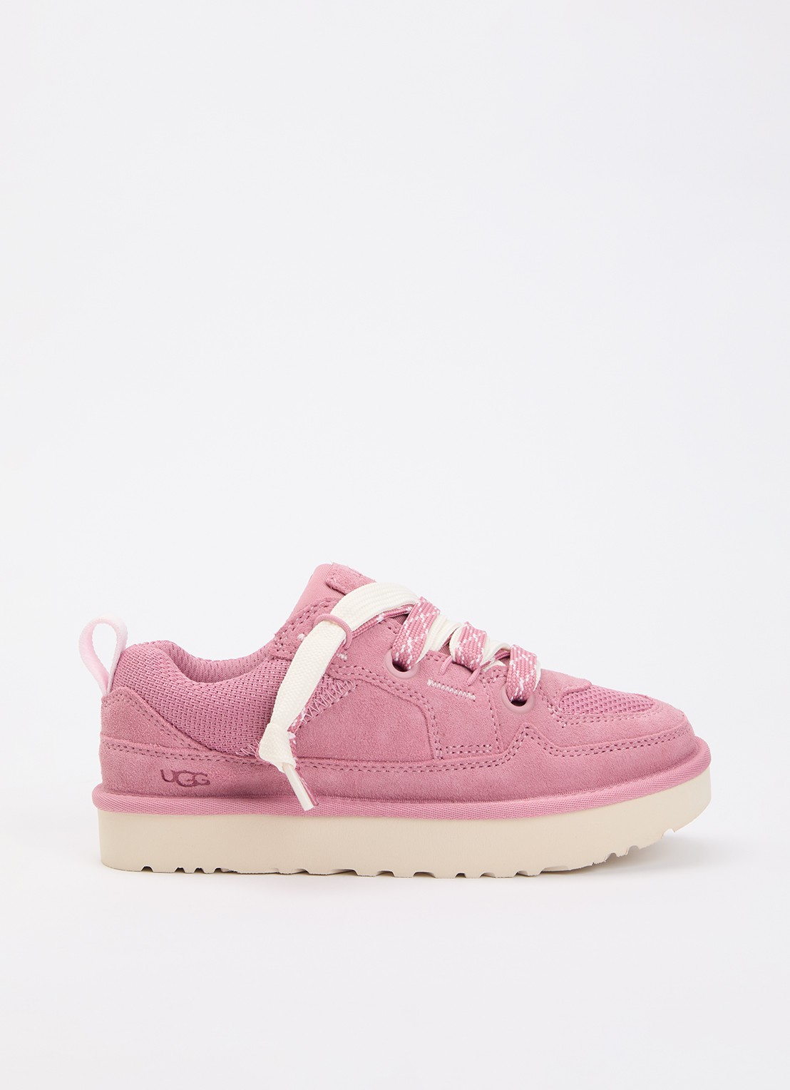 UGG Lo Lowmel sneaker van suède - voorkant roze