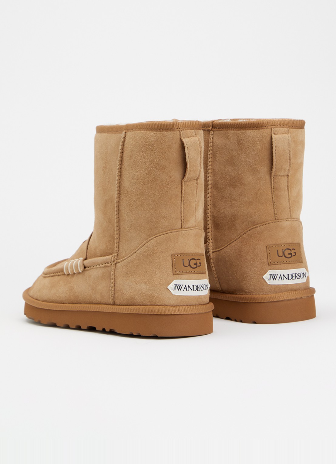 UGG Loafer Boot enkellaarsje van lamssuède - achterkant 4 camel