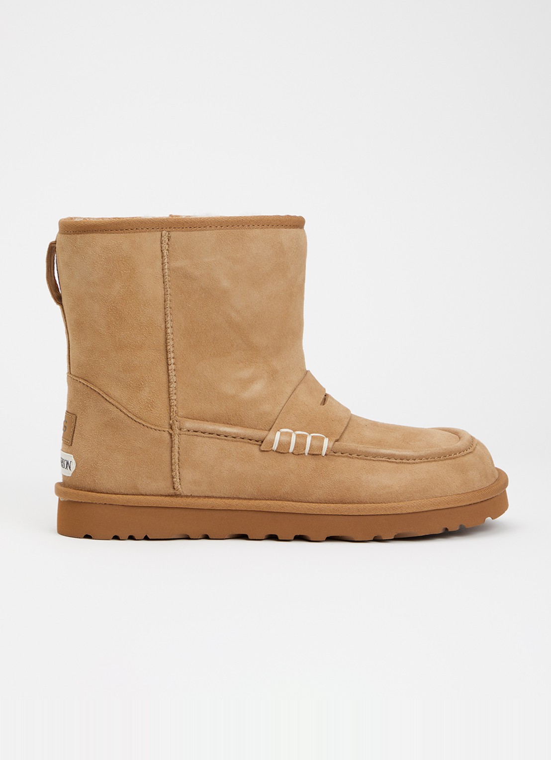 UGG Loafer Boot enkellaarsje van lamssuède - voorkant 5 camel