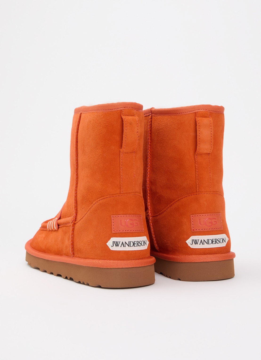 UGG Loafer Boot enkellaarsje van lamssuède - achterkant 5 donkeroranje