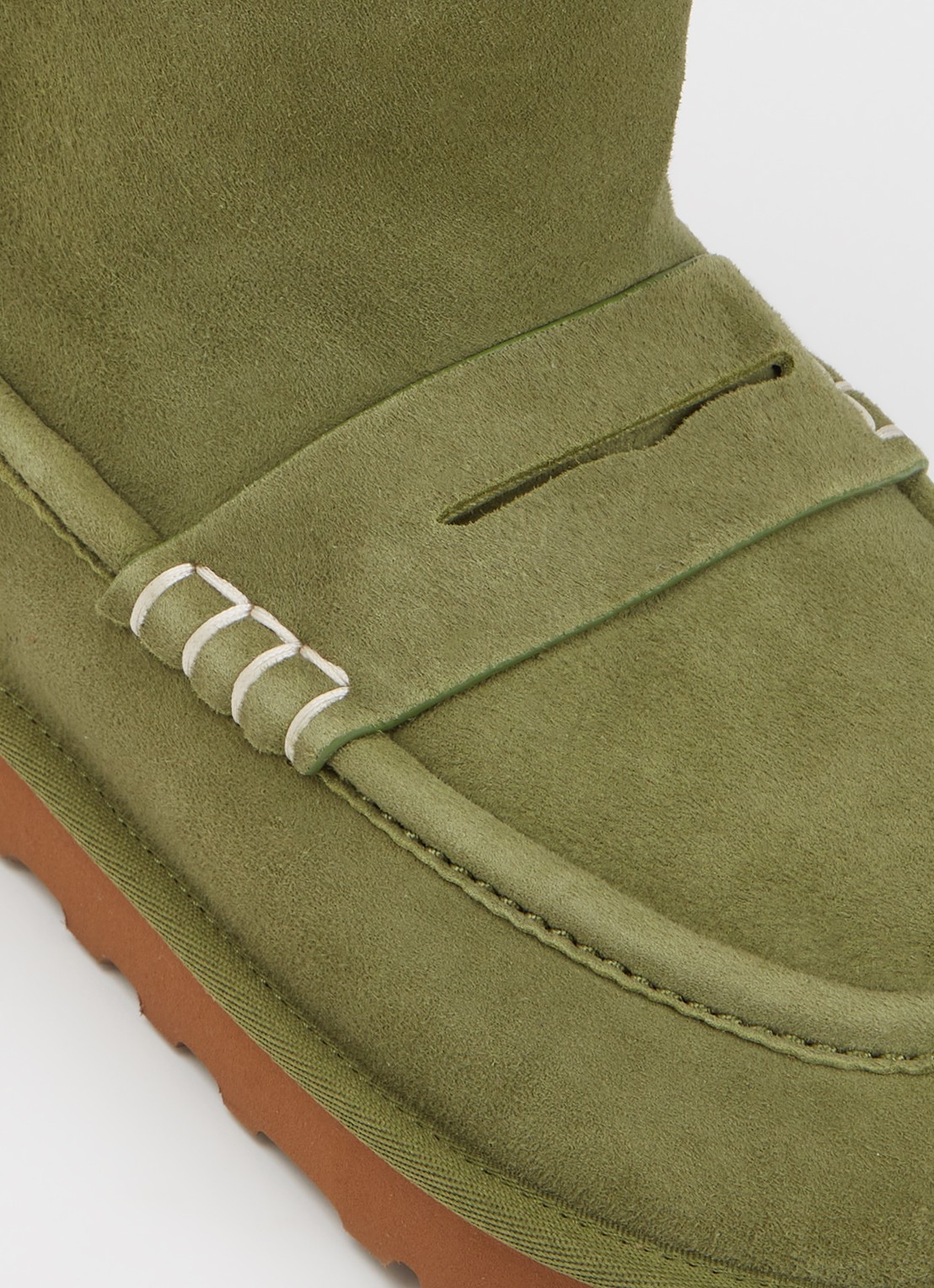 UGG Loafer Boot enkellaarsje van lamssuède - detail 4 mosgroen