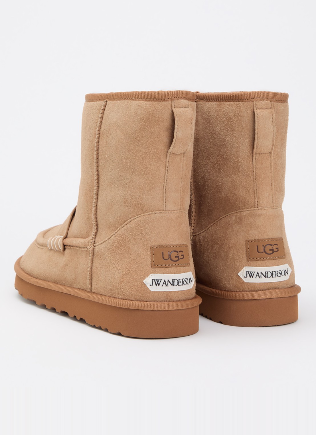 UGG Loafer Boot enkellaarsje van lamssuède - achterkant 4 camel