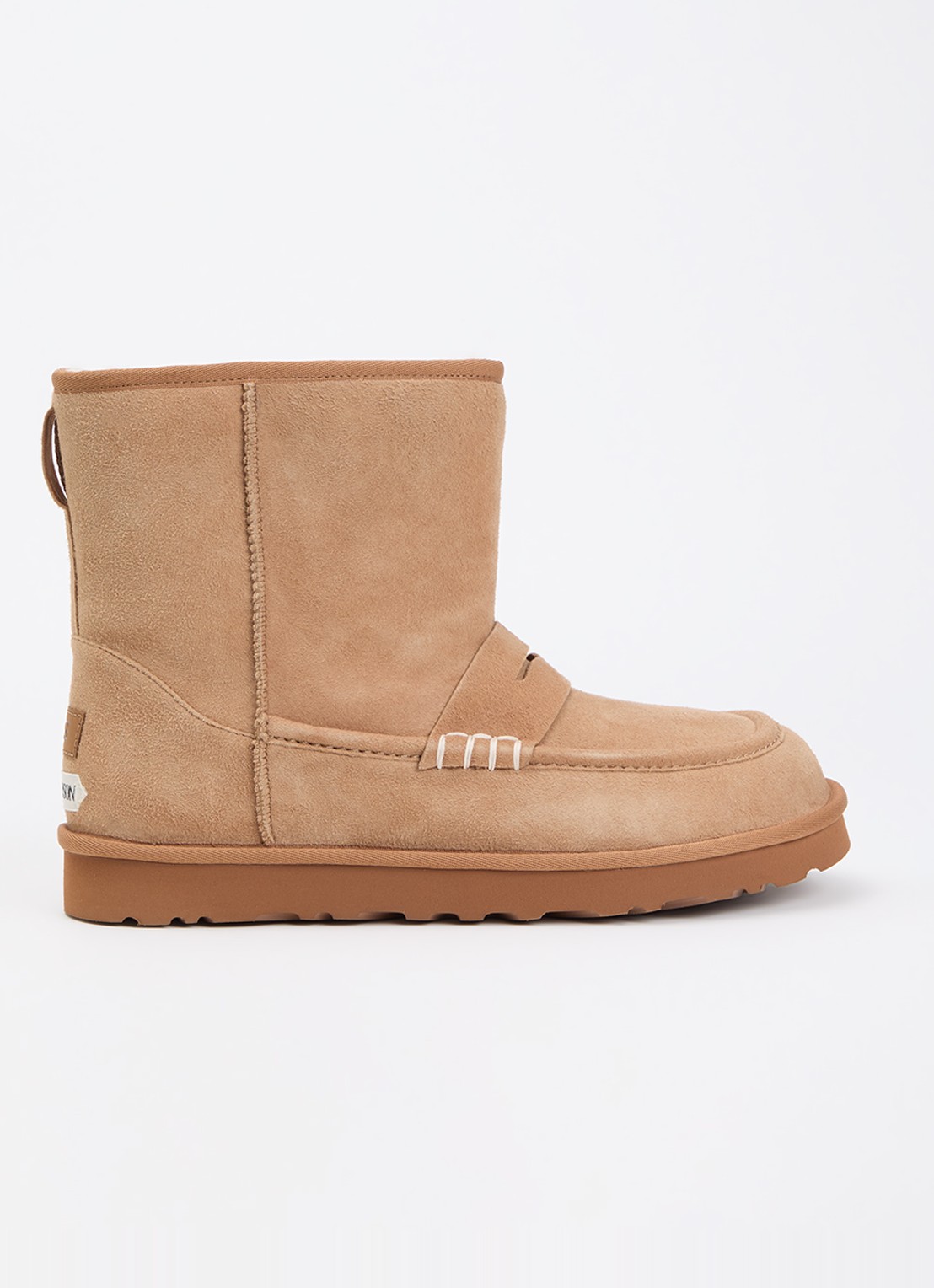 UGG Loafer Boot enkellaarsje van lamssuède - voorkant 5 camel