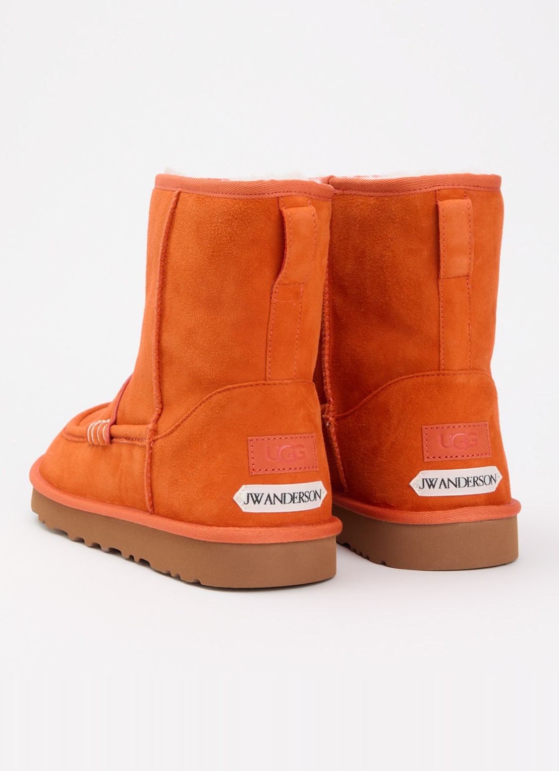 UGG Loafer Boot enkellaarsje van lamssuède - achterkant donkeroranje