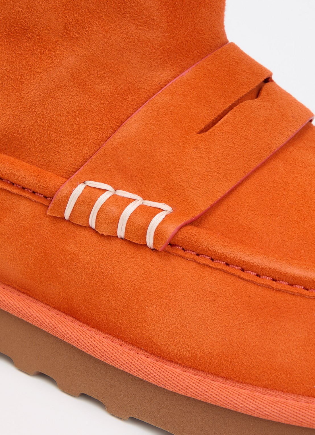 UGG Loafer Boot enkellaarsje van lamssuède - detail 4 donkeroranje