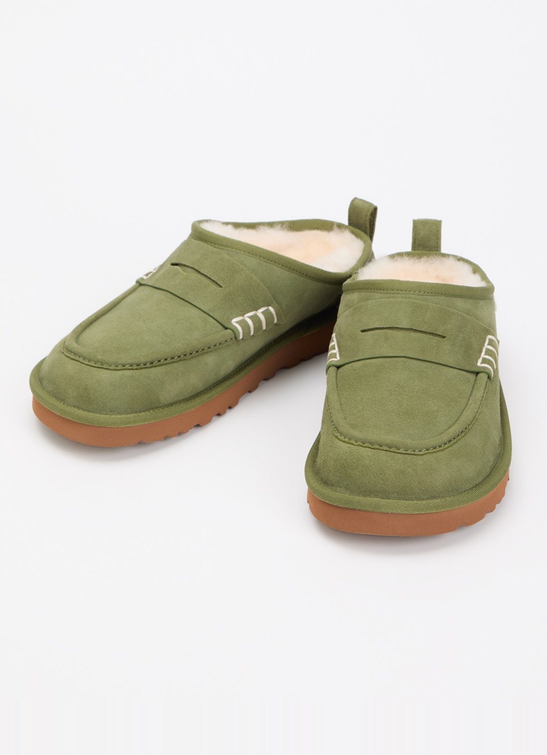UGG Loafer instapper van lamssuède - detail 2 mosgroen