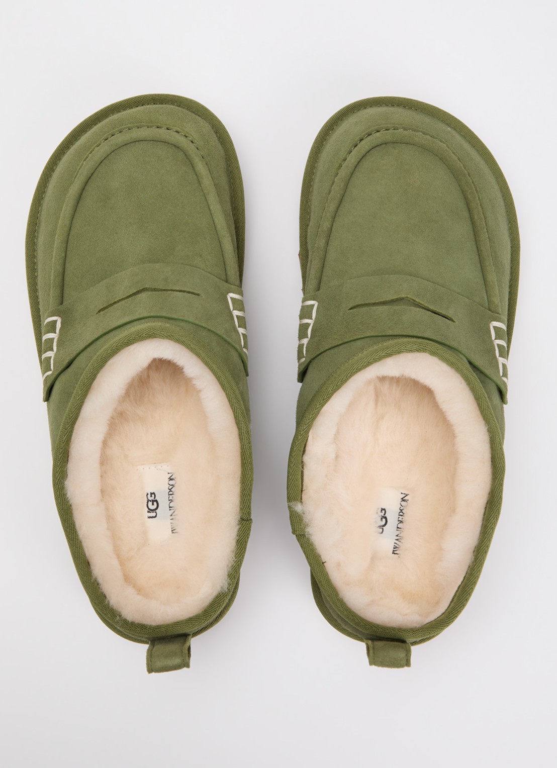 UGG Loafer instapper van lamssuède - detail 3 mosgroen
