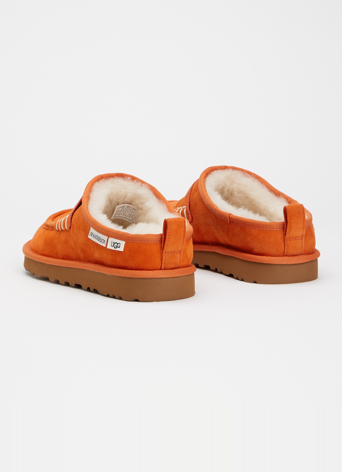 UGG Loafer instapper van lamssuède - achterkant 6 donkeroranje