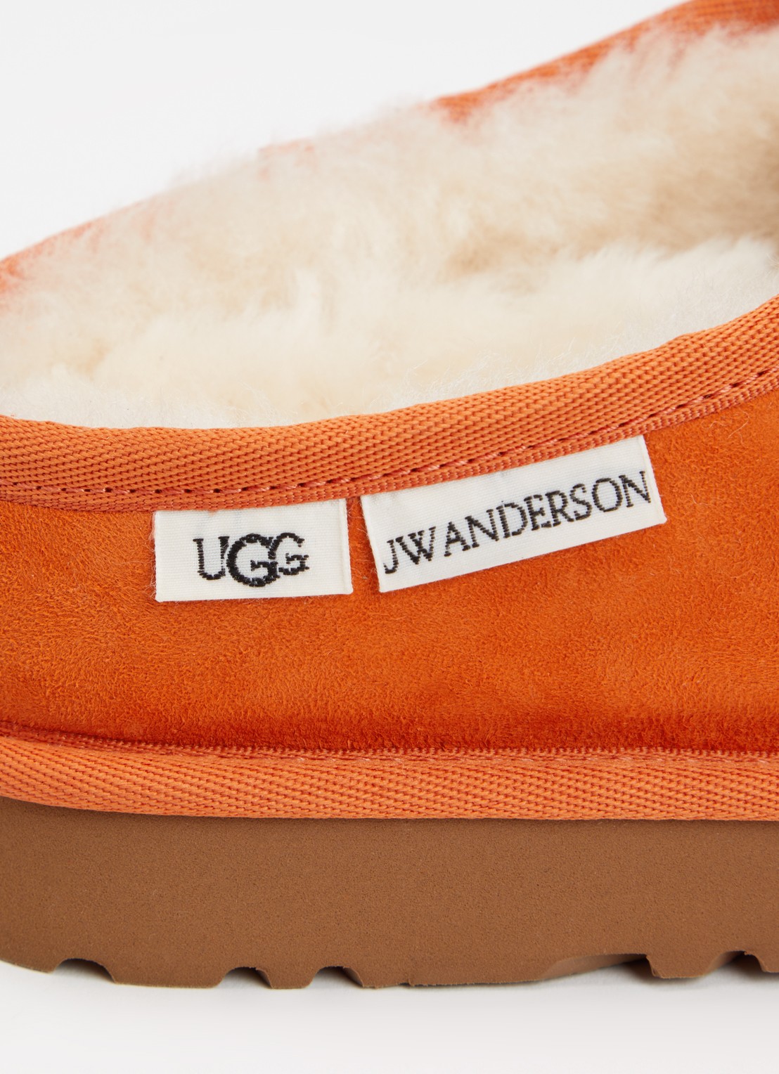 UGG Loafer instapper van lamssuède - detail 4 donkeroranje