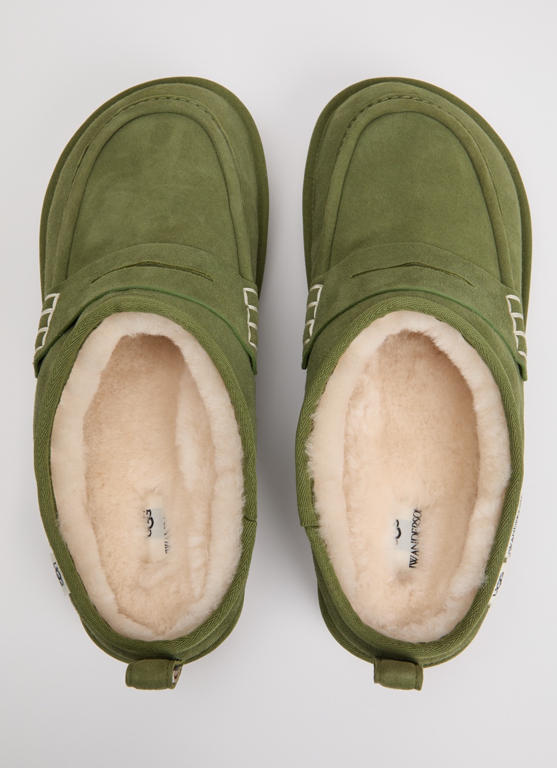 UGG Loafer instapper van lamssuède - detail 3 mosgroen