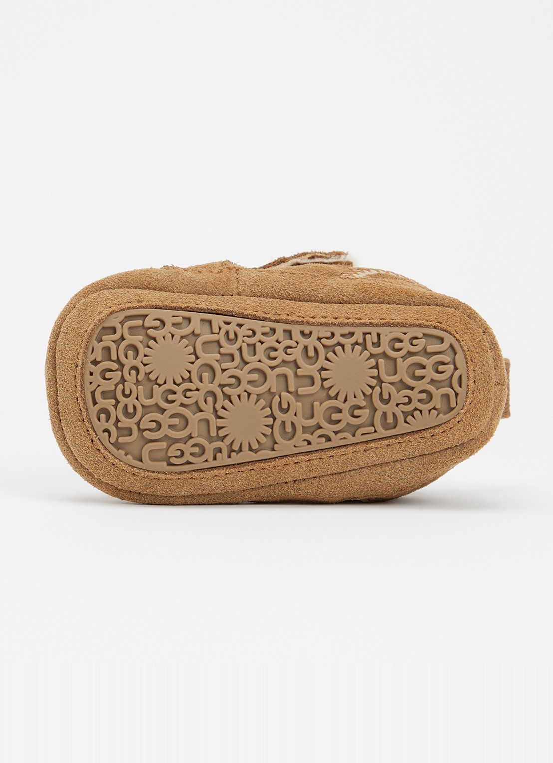 UGG Lowmel babyschoentje van suède - detail kastanjebruin
