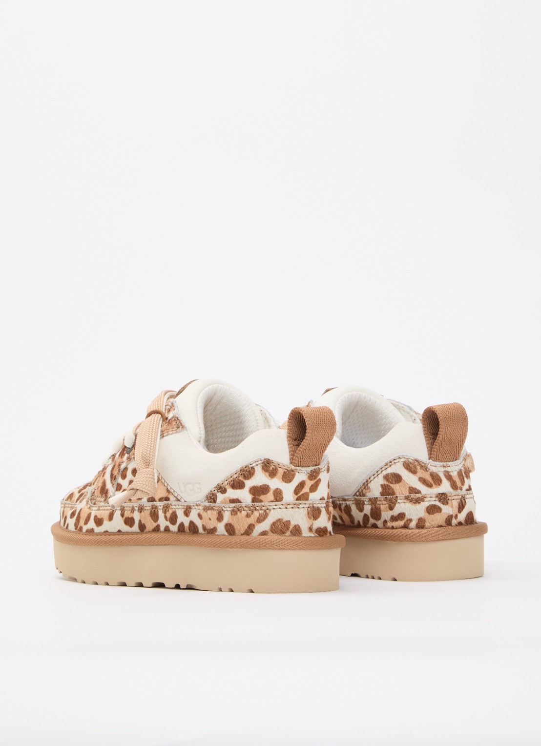 UGG Lowmel sneaker met panterprint - achterkant 5 beige
