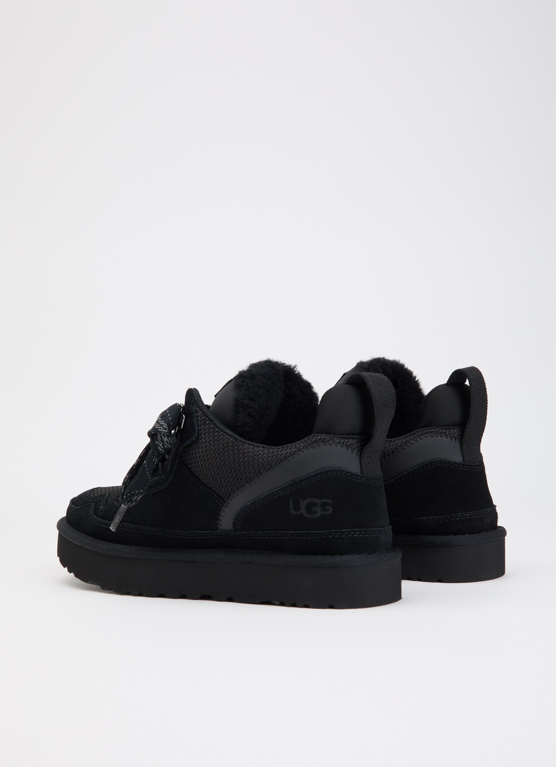 UGG Lowmel sneaker met suède details - achterkant zwart