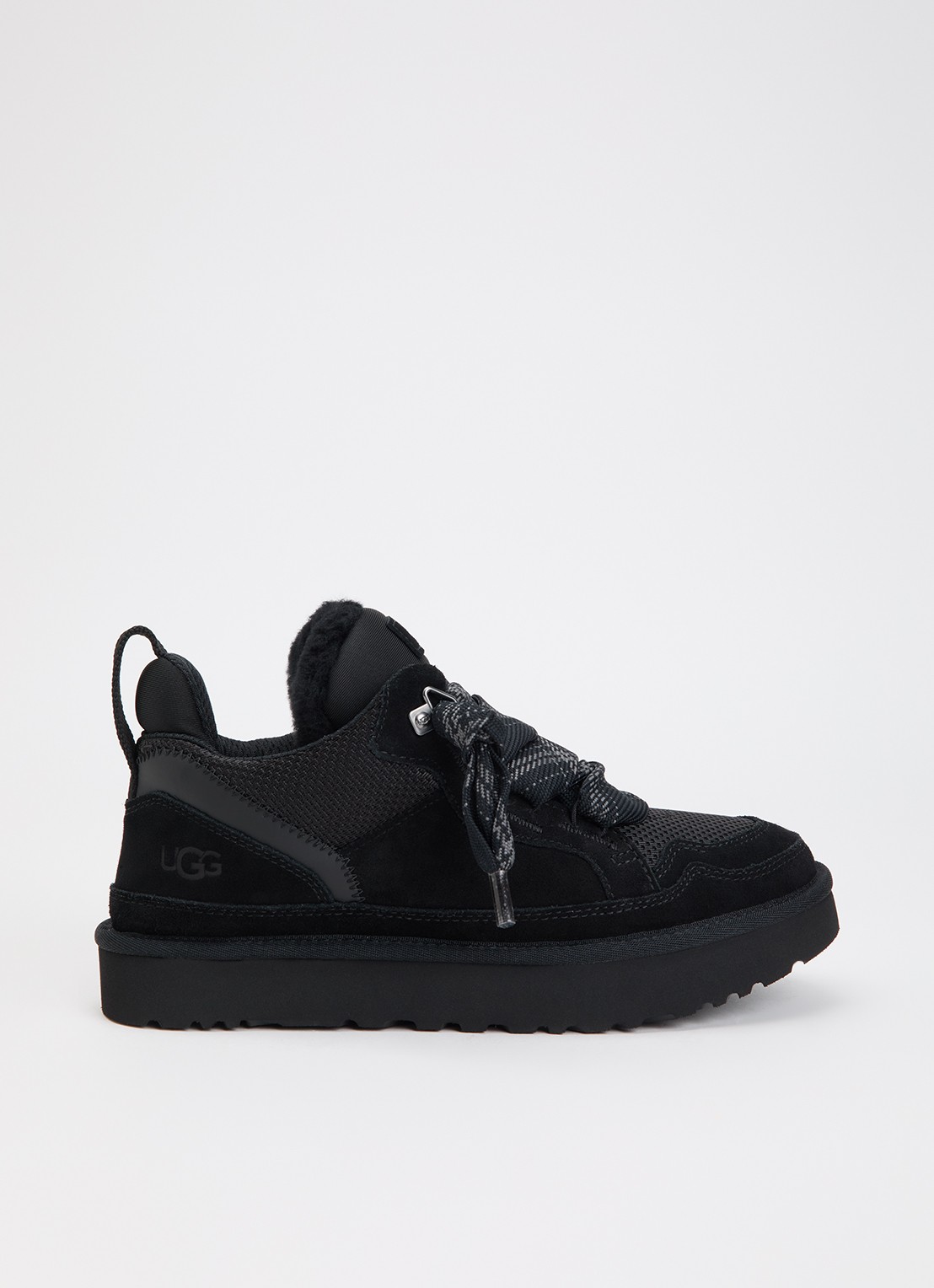 UGG Lowmel sneaker met suède details - voorkant 2 zwart