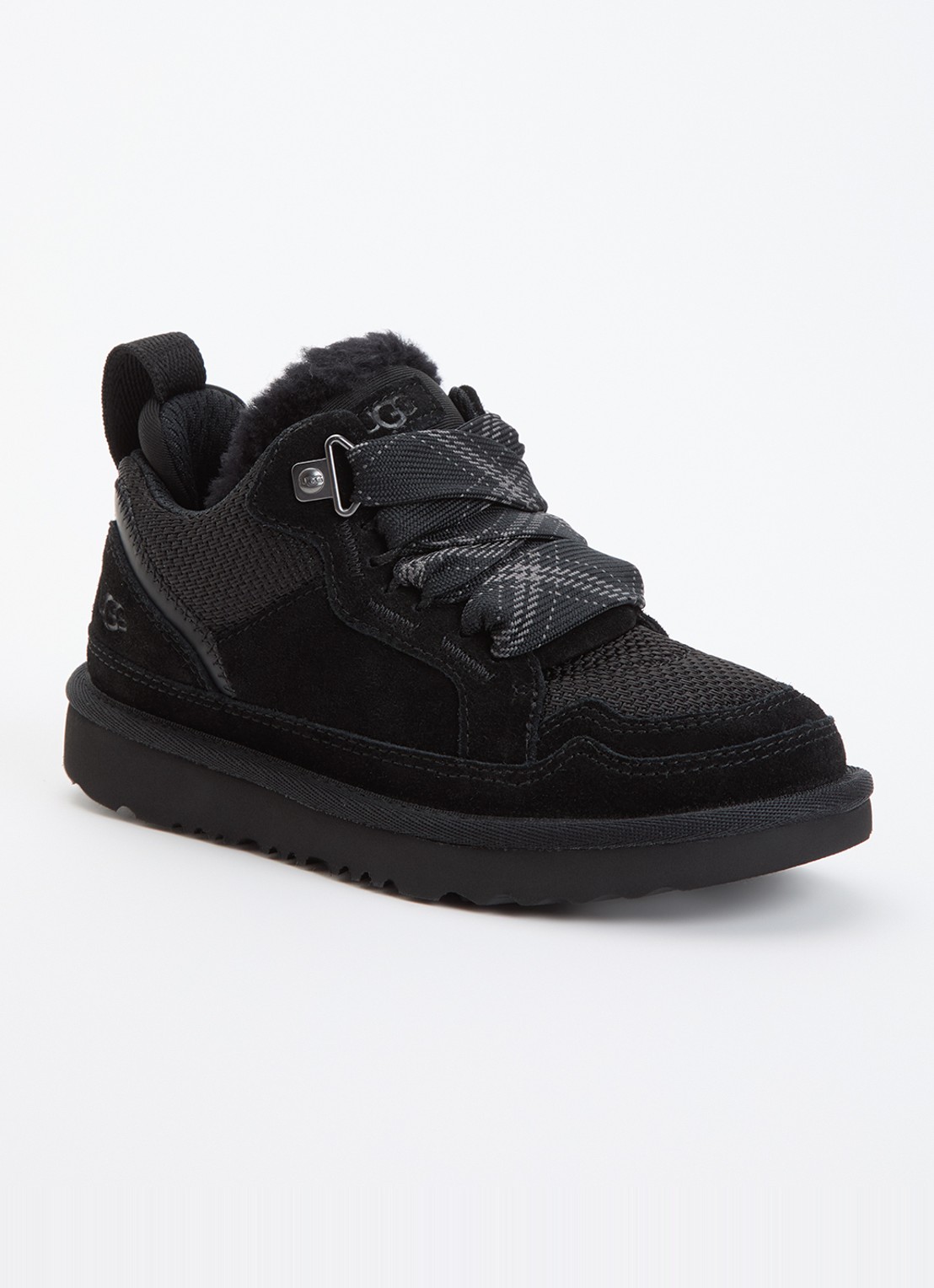 UGG Lowmel sneaker met suede details - voorkant 3 zwart