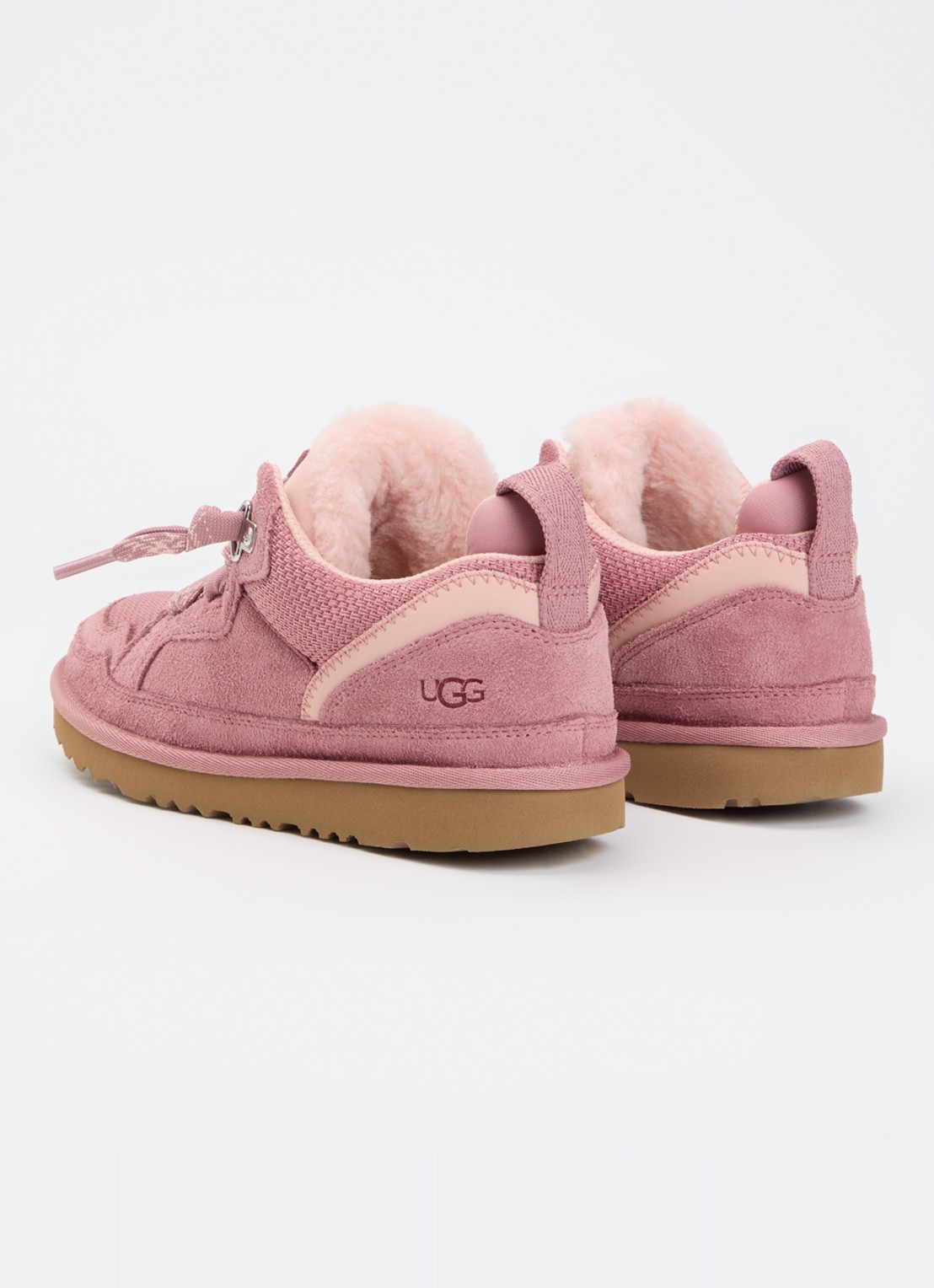 UGG Lowmel sneaker met suede details - achterkant 4 abrikoos
