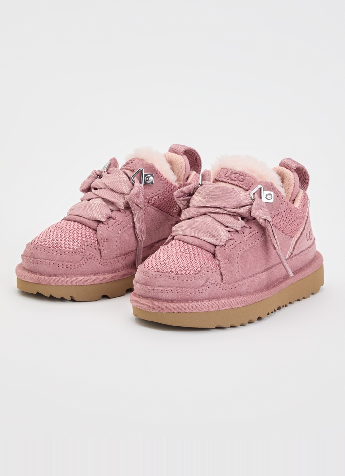 UGG Lowmel sneaker met suède details - voorkant 4 koraalroze