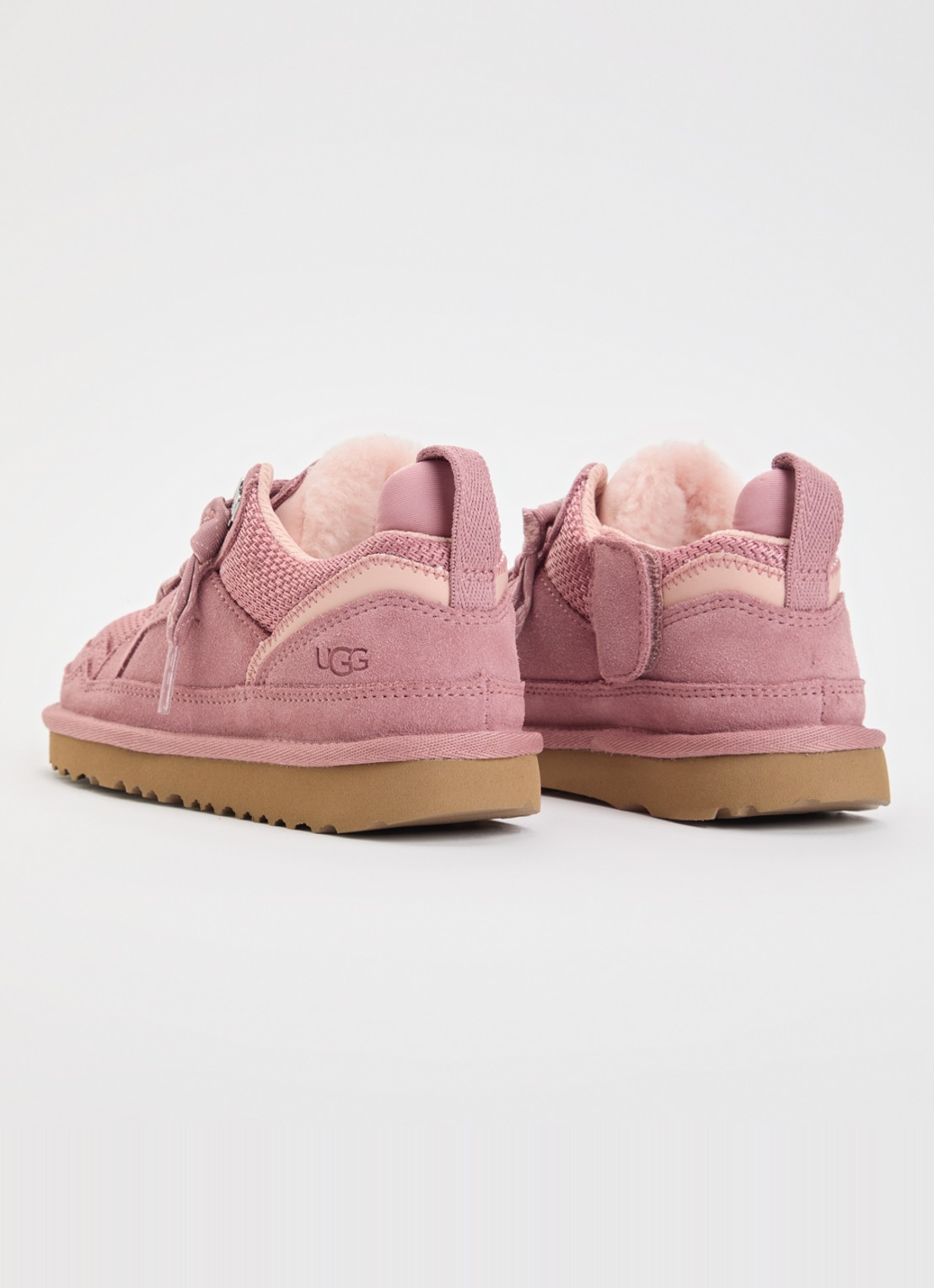 UGG Lowmel sneaker met suède details - achterkant 2 koraalroze