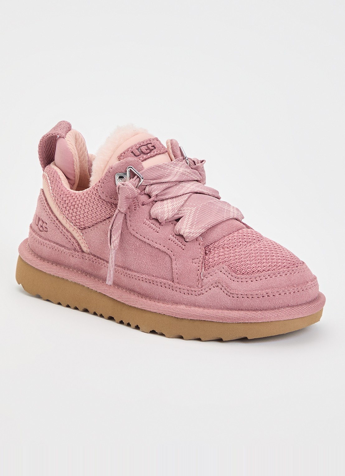 UGG Lowmel sneaker met suède details - voorkant 5 koraalroze