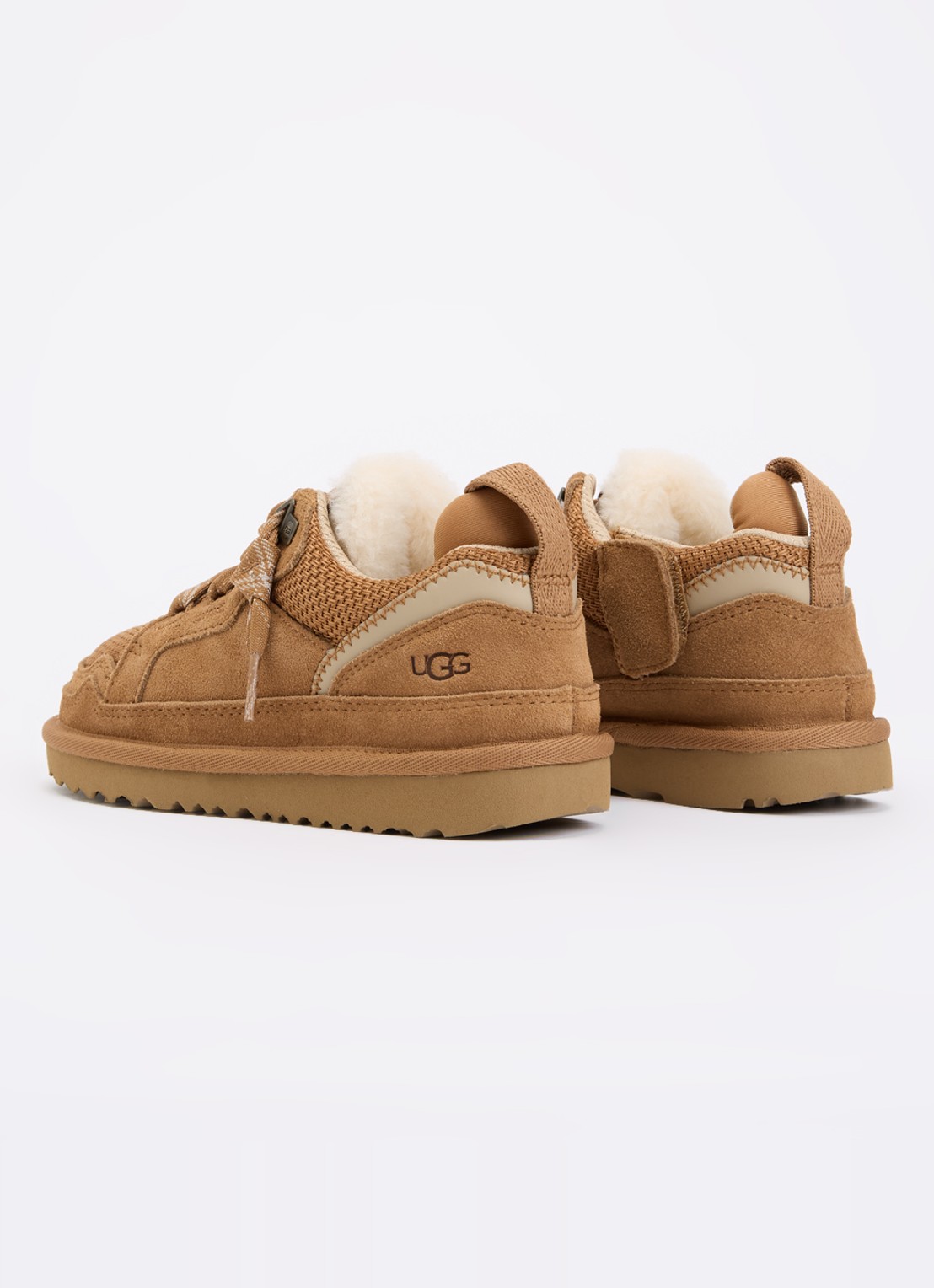 UGG Lowmel sneaker met suède details - achterkant 2 camel