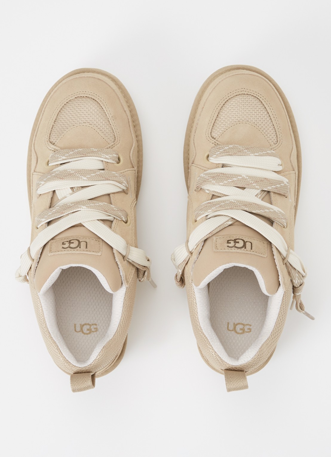 UGG Lowmel sneaker met suède details - detail 4 beige