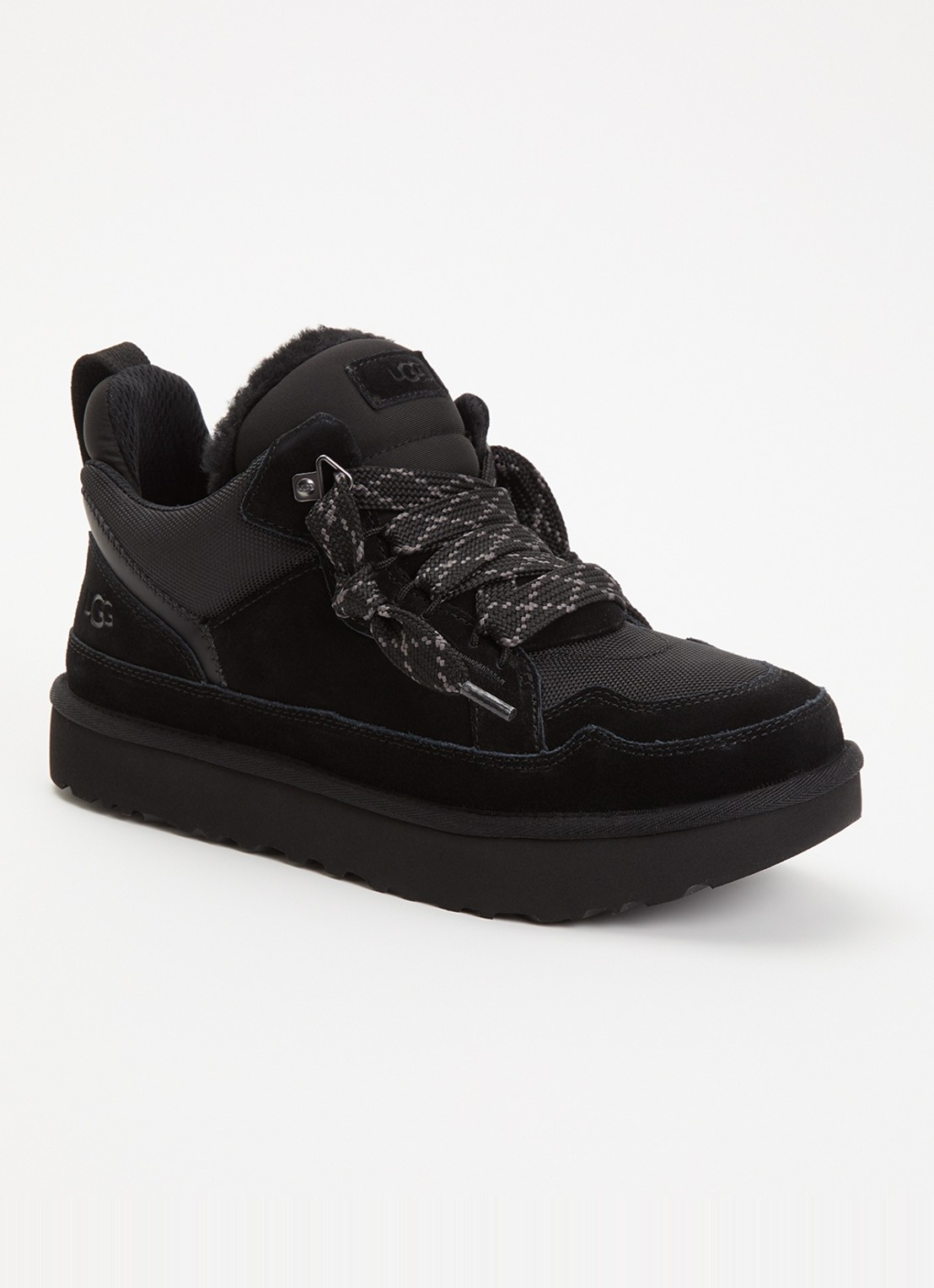 UGG Lowmel sneaker met suède details - voorkant 2 zwart