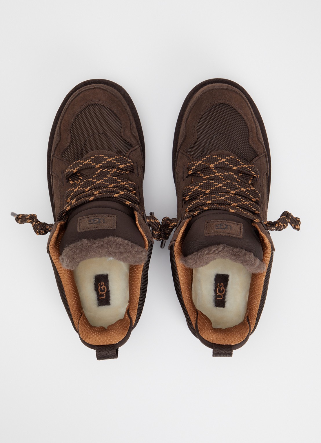UGG Lowmel sneaker met suède details - detail 2 donkerbruin