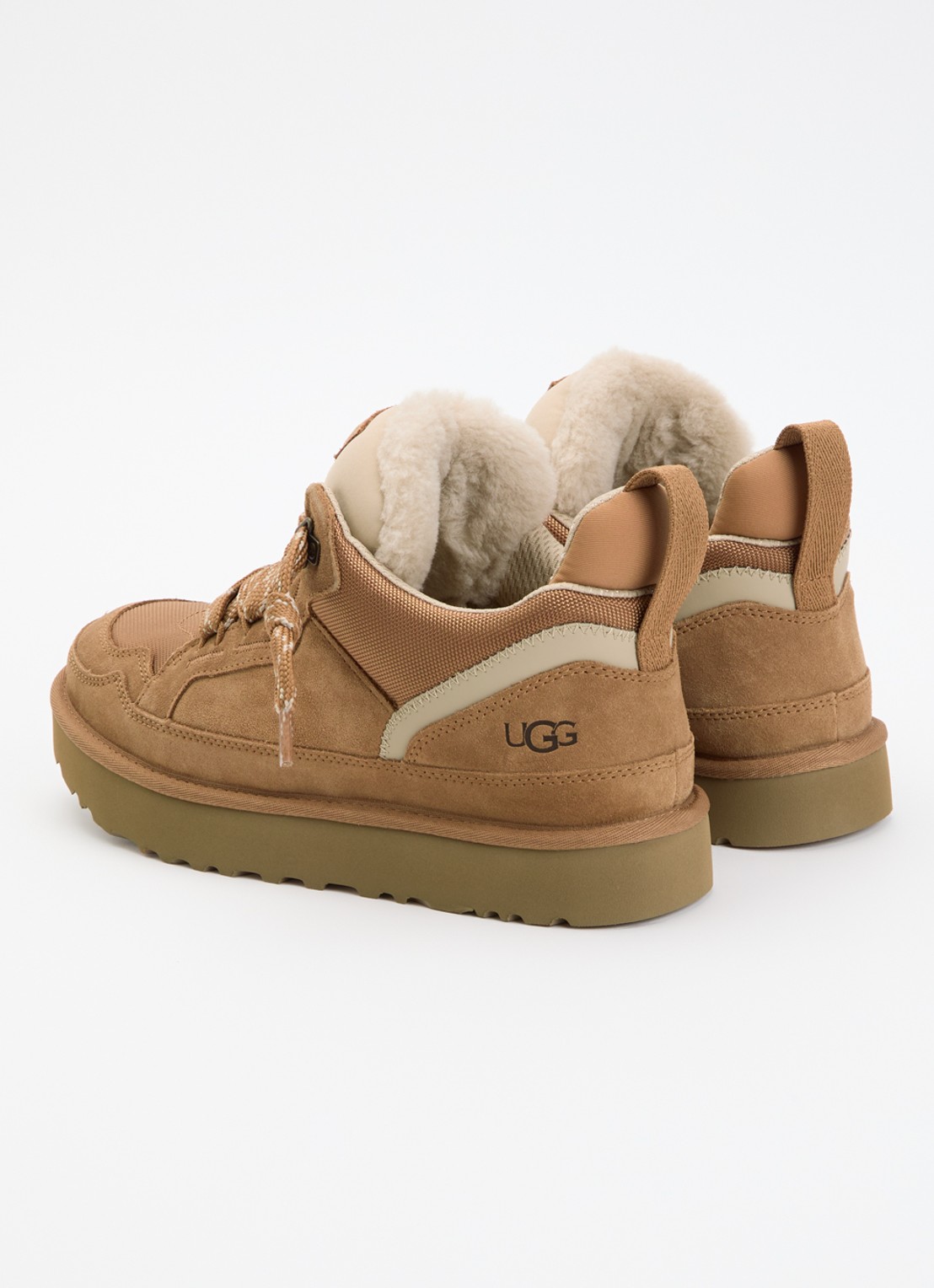 UGG Lowmel sneaker met suède details - achterkant 5 camel