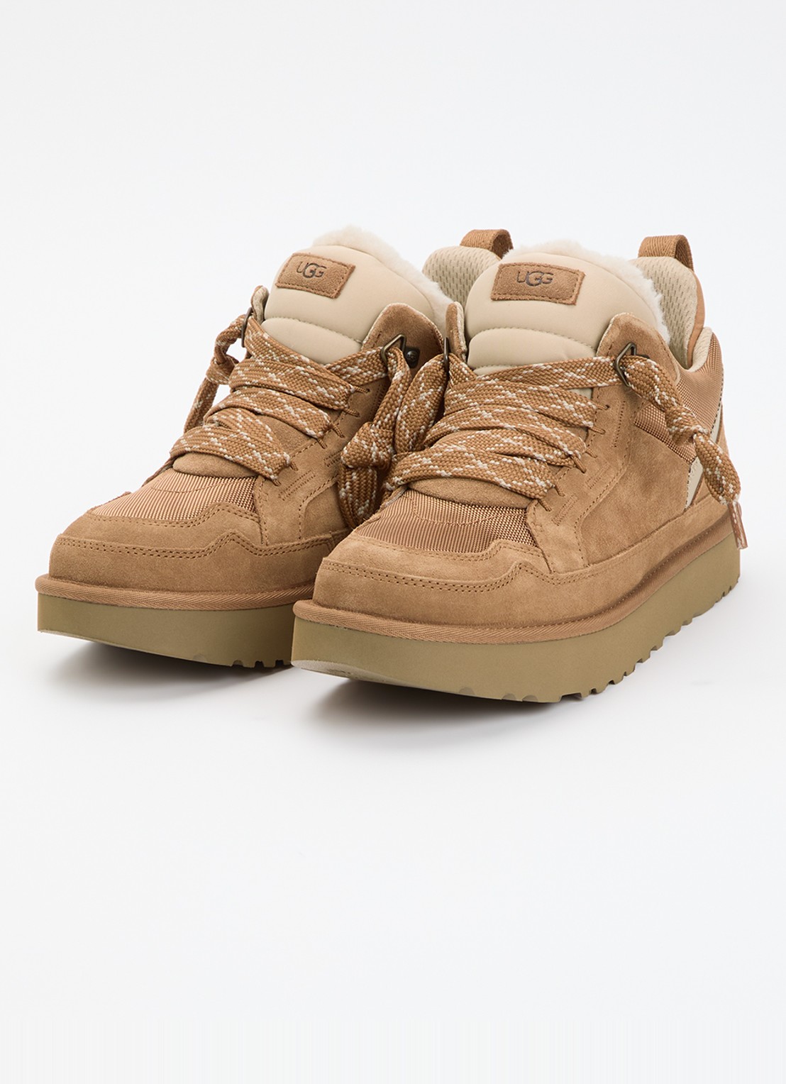 UGG Lowmel sneaker met suède details - detail 2 camel