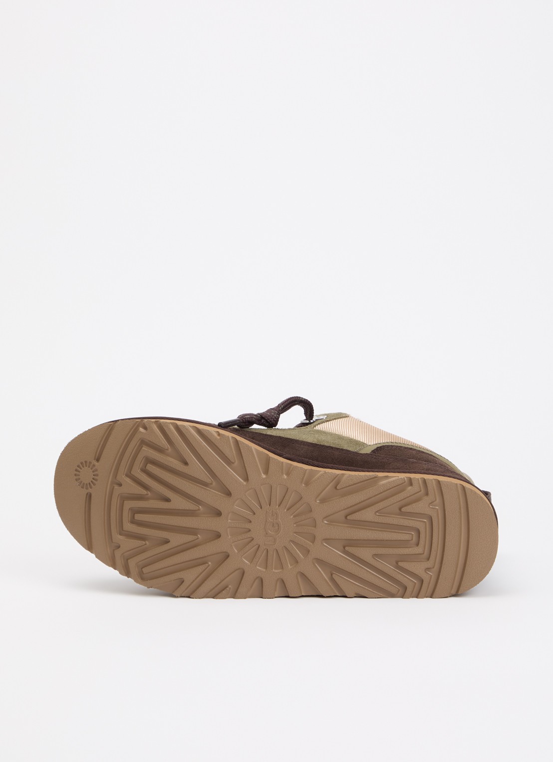 UGG Lowmel sneaker met suède details - detail 4 olijfgroen