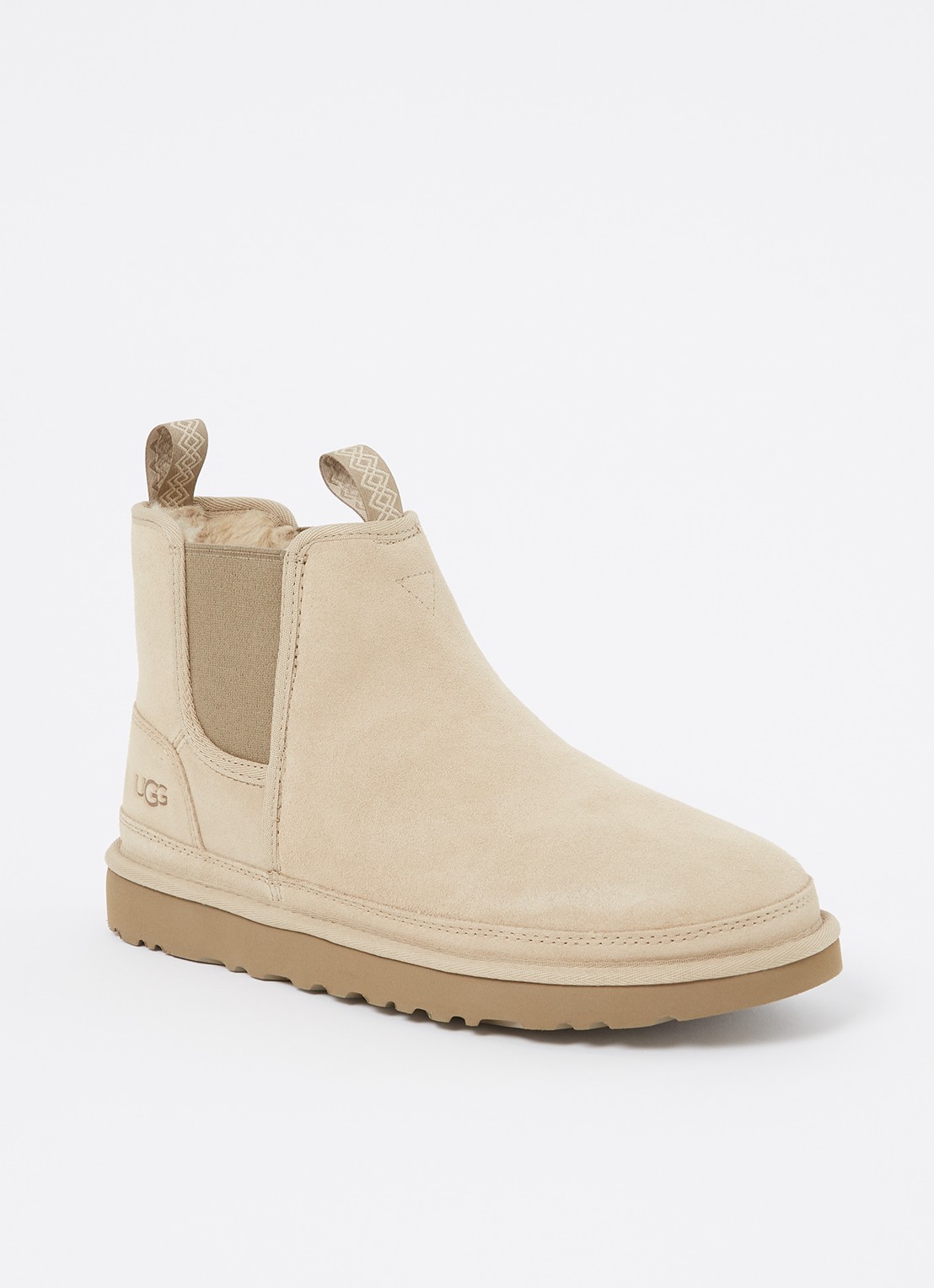 UGG Neumel chelsea boot van suède - voorkant beige
