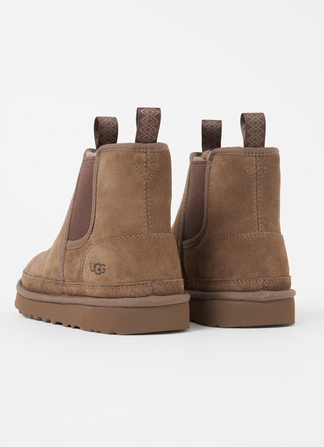 UGG Neumel chelsea boot van suède - detail 2 donkerbruin