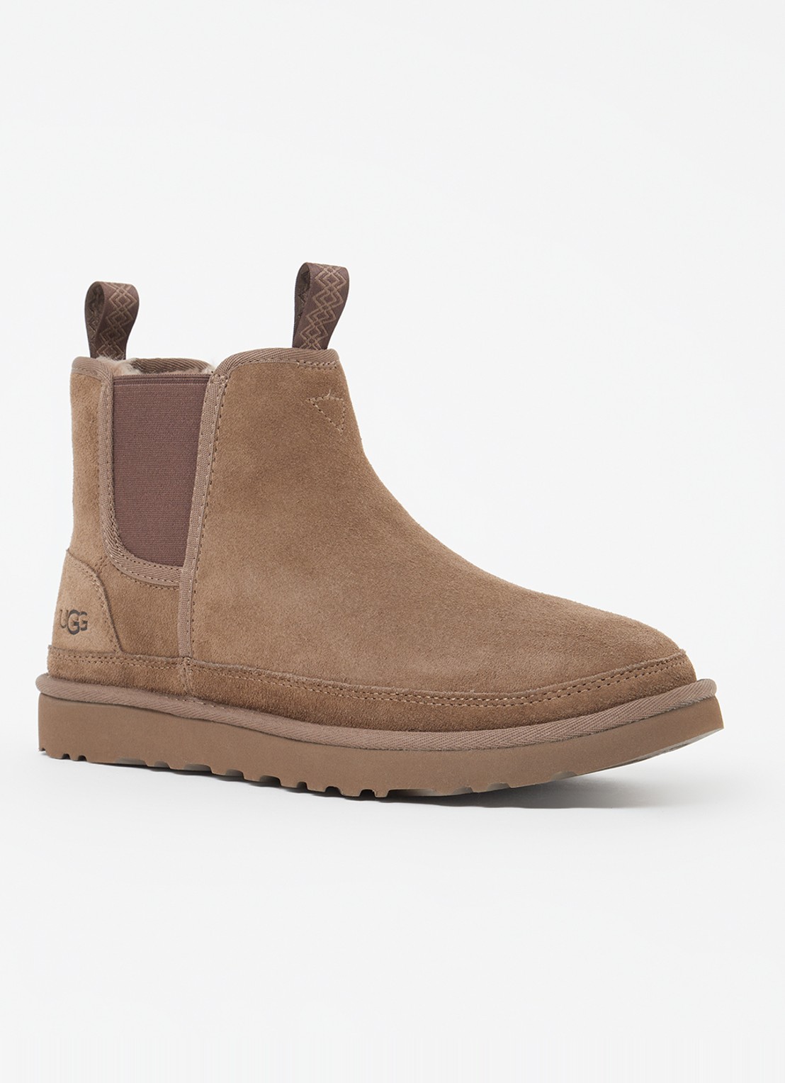 UGG Neumel chelsea boot van suède - voorkant 4 donkerbruin