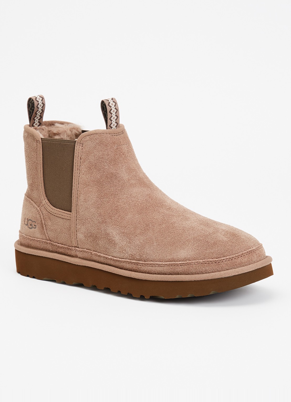 UGG Neumel chelsea boot van suède  - voorkant 4 lichtbruin